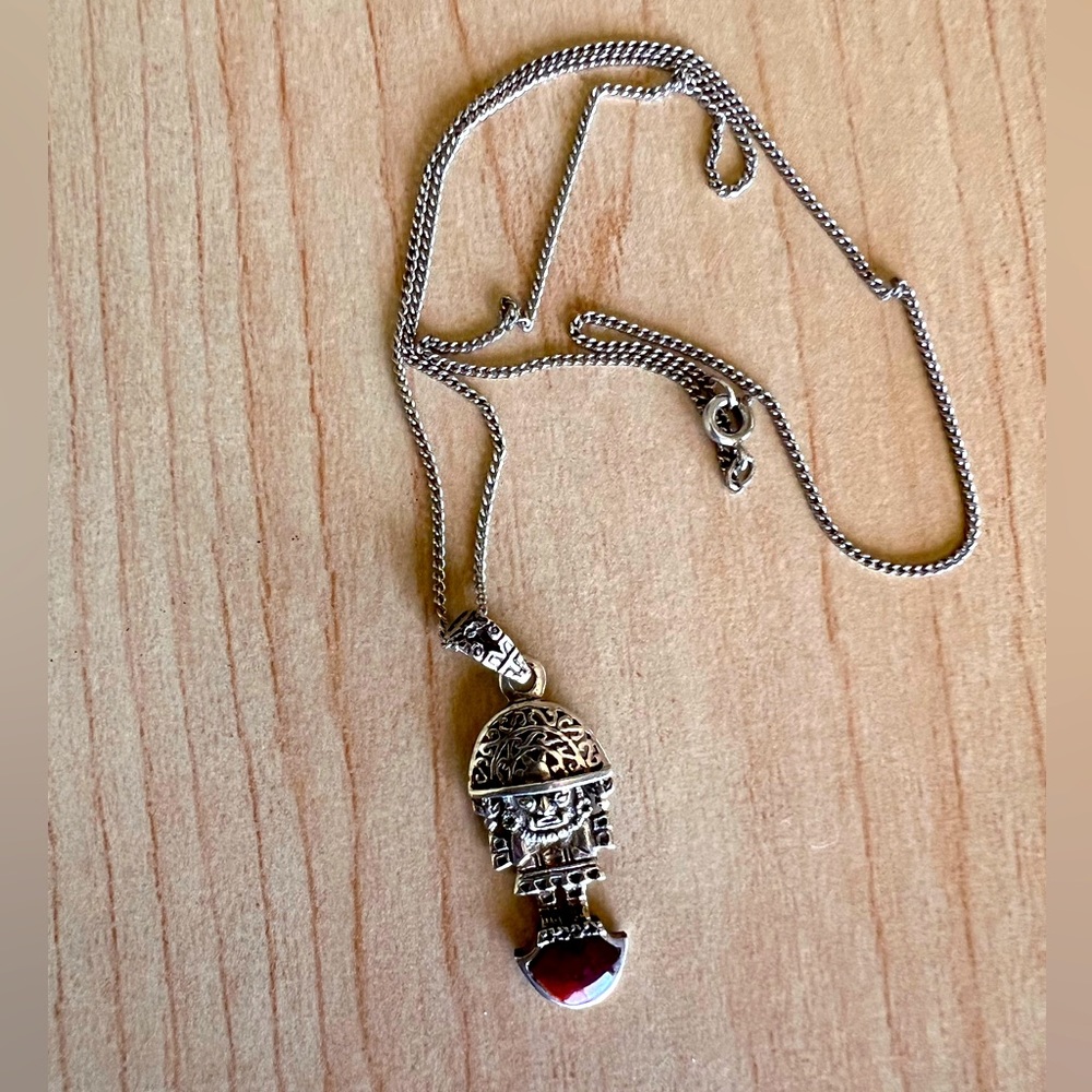 925 stamped necklace with Tumi Pendant